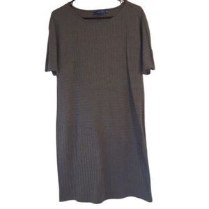 Apt 9 Gray Cable Lightweight Knit Stretch Casual Dress Size M